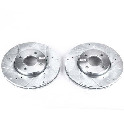 Power Stop 05-07 Ford Focus Front Evolution Drilled & Slotted Rotors - Pair