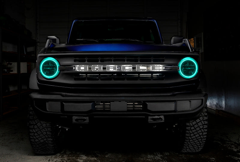 Oracle 2021 Ford Bronco Base Headlight LED Halo Kit - ColorSHIFT - w/ Simple Controller SEE WARRANTY