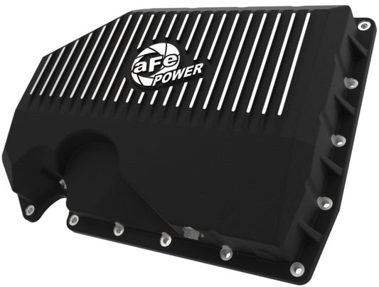 aFe 05-19 VW 1.8L/2.0L w/o Oil Sensor Engine Oil Pan Black POWER Street Series w/ Machined Fins