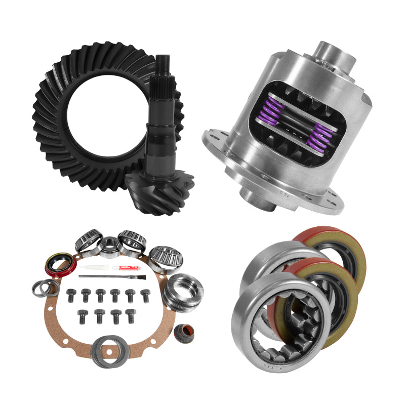 Yukon 8.8in Ford 3.31 Rear Ring & Pinion Install Kit 28 Spline Positraction 2.25in Axle Bearings