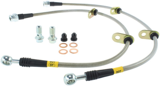 StopTech 90-93 Acura Integra / 90-91 Honda CRX Si Rear Disc Rear SS Brake Lines