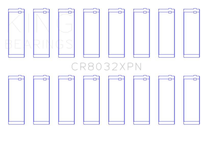 King Chrysler 345/370 16V (Size .026) Connecting Rod Bearings (Set of 8)