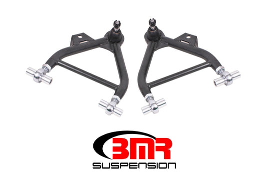 BMR 79-93 Mustang Lower A-Arms (Coilover Only) w/ Adj. Rod End Tall Ball Joint - Black Hammertone