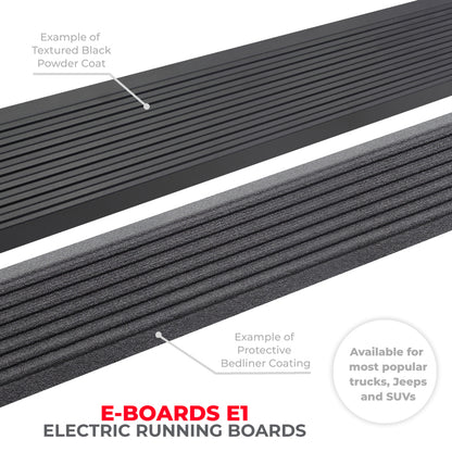 RealTruck 08-16 Ford F-250/350 Super Duty CC 4dr VoltStep Electric Running Board Kit - Bedliner Coat