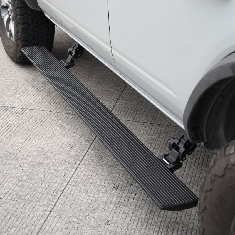 RealTruck 21-24 Ford Bronco 4dr VoltStep Electric Running Board Kit (No Drill) - Tex. Blk