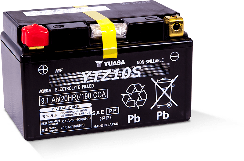 Yuasa YTZ10S Maintenance Free AGM 12-Volt Battery