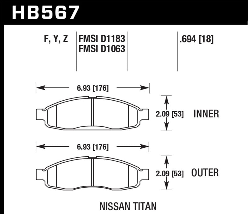 Hawk Performance Ceramic Street Brake Pads