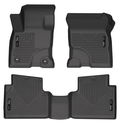 Husky Liners 2022 Ford Maverick(No Fit Hybrid) Weatherbeater Front & 2nd Seat Floor Liners - Black