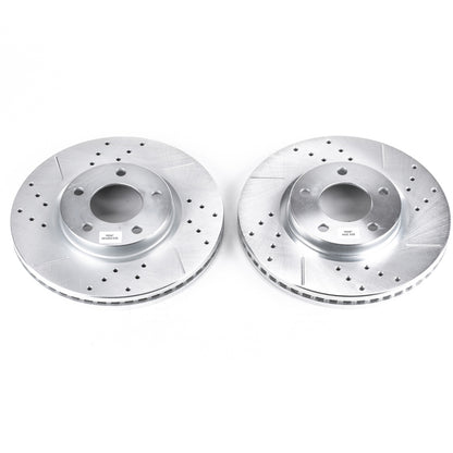 Power Stop 07-08 Ford Edge Front Evolution Drilled & Slotted Rotors - Pair