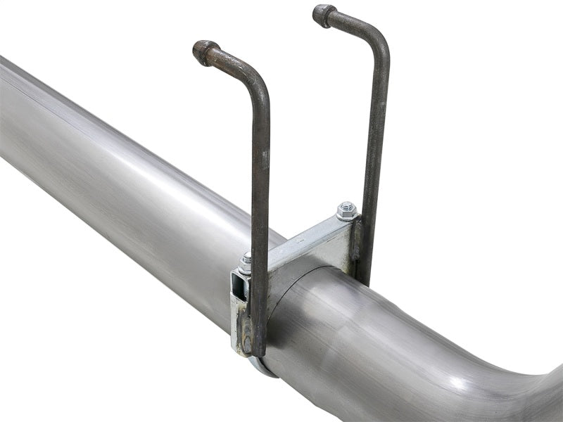 aFe Rebel XD 4in SS Down-Pipe Back Exhaust w/Dual Polished Tips 17-18 Ford Diesel Trucks V8-6.7L(td)