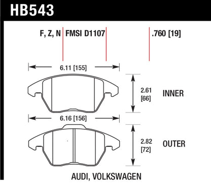 Hawk HP+ Street Brake Pads