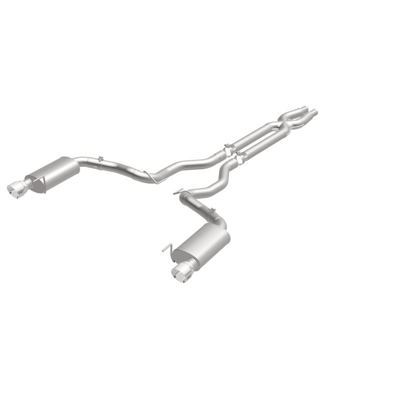 MagnaFlow Cat Back, SS, 3in, Street, Dual Split Polished 4.5in Tips 2015 Ford Mustang GT V8 5.0L