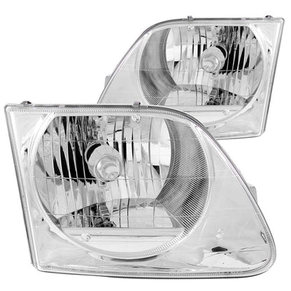 ANZO 1997-2003 Ford F-150 Crystal Headlights Chrome