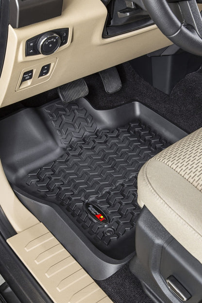 Rugged Ridge Floor Liner Front Black 2015-2020 Ford F-150 / Raptor / Extended / Super Crew Cab