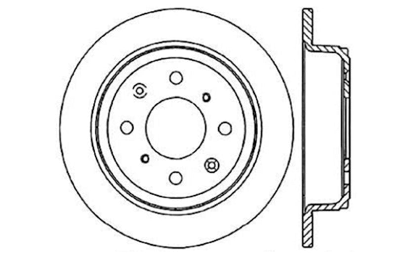 StopTech 90-96 Acura Integra / 97-01 Integra (Exc. Type R) Slotted & Drilled Right Rear Rotor