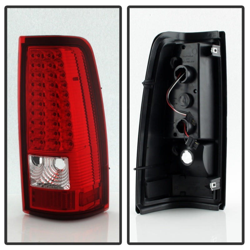 Xtune Chevy Silverado 1500/2500/3500 99-02 LED Tail Lights Red Clear ALT-ON-CS99-LED-RC