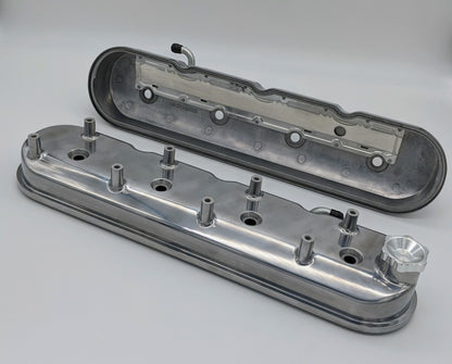 Granatelli 96-22 GM LS Tall Valve Cover w/Integral Angled Coil Mounts - Polished (Pair)