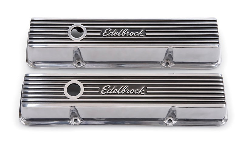 Edelbrock Valve Cover Elite II Series Chevrolet 1959-1986 262-400 CI V8 Low Polished