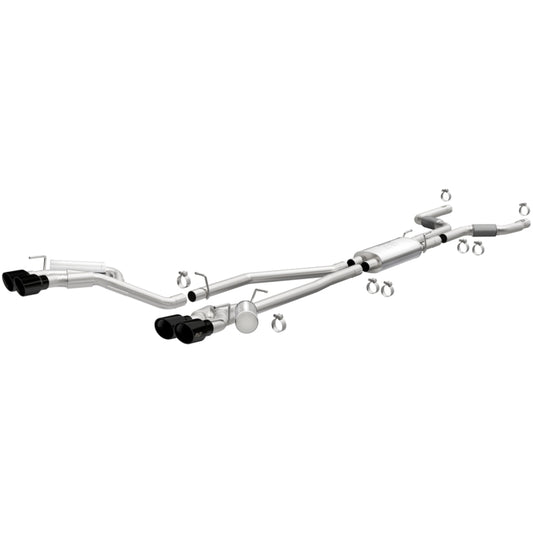 MagnaFlow 20-21 Ford Explorer 3.0L V6 Dual Exit Quad Black Chrome Tip Street Series Cat-Back Exhaust