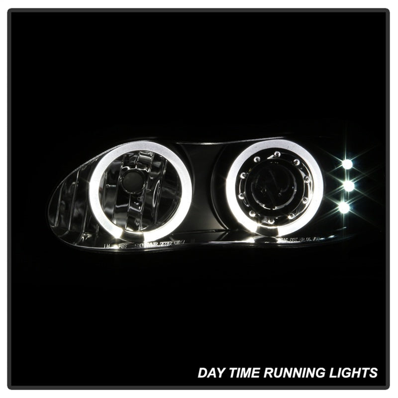 Spyder Chevy Camaro 98-02 Projector Headlights LED Halo LED Blk - Low H1 PRO-YD-CCAM98-HL-BK