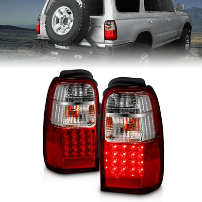 ANZO 2001-2002 Toyota 4 Runner LED Taillights Red/Clear