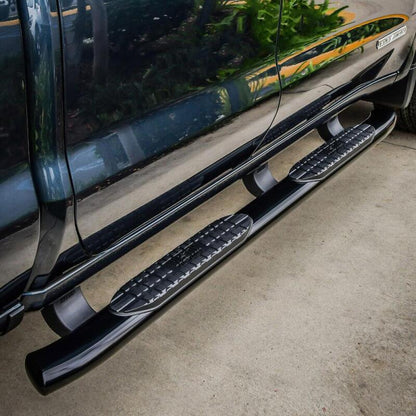 Westin 19-20 Chevrolet Silverado/GMC Sierra 1500 Double Cab PRO TRAXX 5 Oval Nerf Step Bars - Black