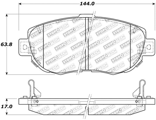 StopTech Performance 00-05 Lexus IS 250/300/350 / 02-09 SC 300/400/430 Front Brake Pads