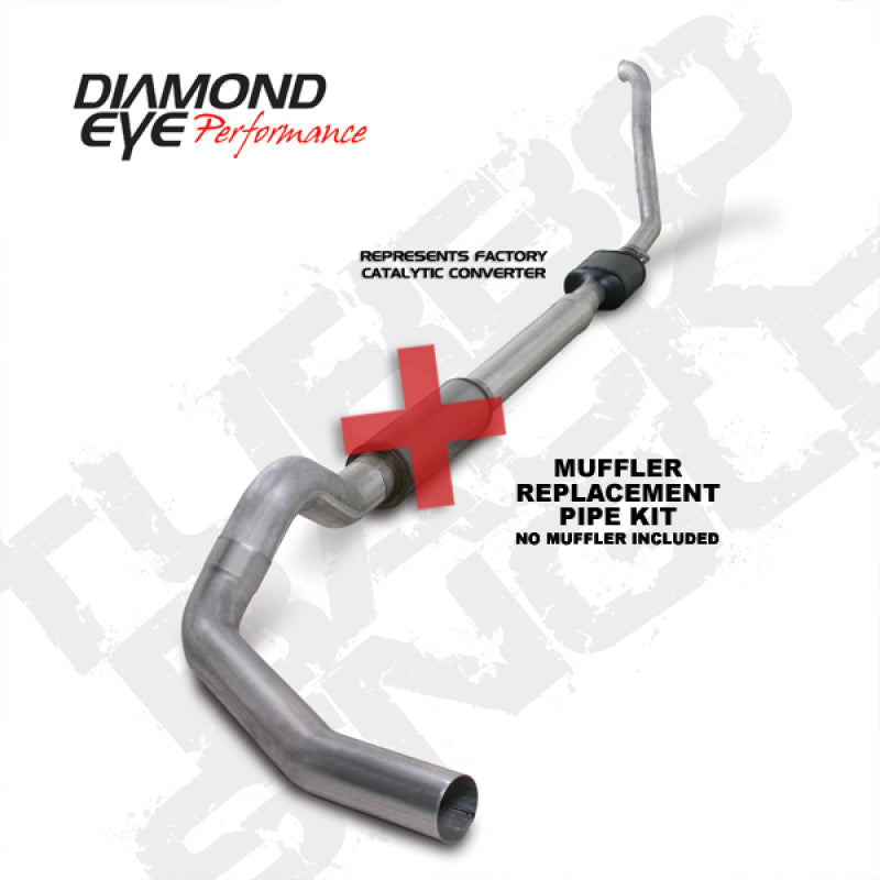 Diamond Eye KIT 5in TB MFLR RPLCMENT PIPE SGL ALUM 94-97 5 7 3L F250/F350 PWRSTROKE NFS W CARB STDS