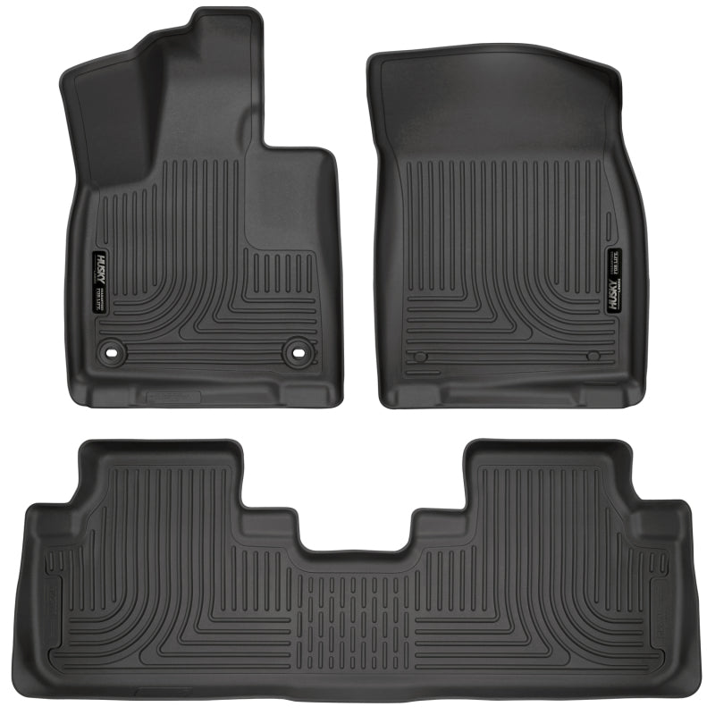 Husky Liners Weatherbeater 16-17 Lexus RX350 / 16-17 RX450H Front & 2nd Seat Floor Liners - Black