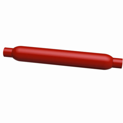 MagnaFlow Muffler Red Pack Series Glasspack 3.5in Rd 22in Body Length 2in/2in Inlet/Outlet