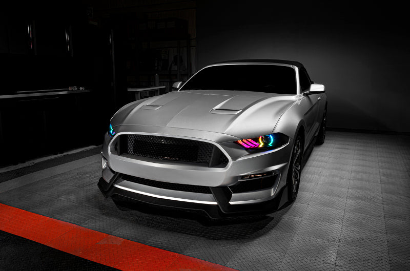 Oracle 18-21 Ford Mustang Dynamic DRL w/ Halo Kit & Sequential Turn Signal - ColorSHIFT SEE WARRANTY