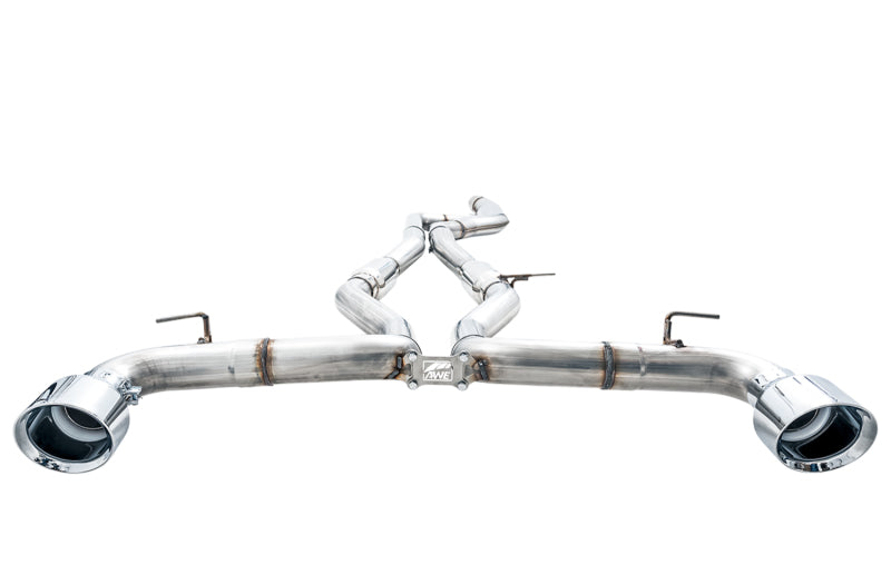 AWE Tuning 2020 Toyota Supra A90 Track Edition Exhaust - 5in Chrome Silver Tips