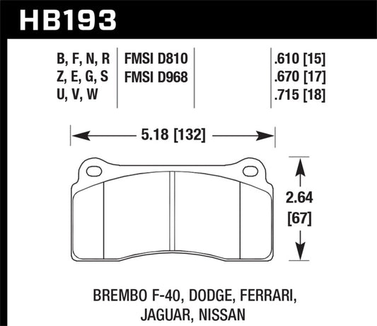 Hawk 09-11 Nissan GT-R HP+ Street Rear Brake Pads