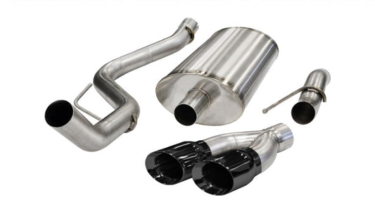 Corsa 2011-2014 Ford F-150 Raptor 6.2L V8 Black Sport Cat-Back Exhaust