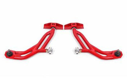 BMR 10-14 Ford Mustang Adj. Lower A-Arms w/ Delrin/Rod End / 19mm Tall Ball Joint - Red