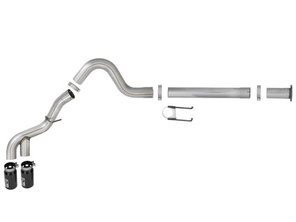 aFe Power 11-14 Ford F250/F350 6.7L Diesel Rebel XD 4in 409 SS DPF-Back Exhaust System - Black Tips