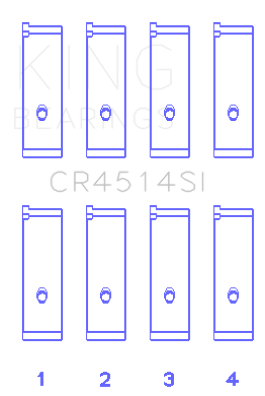 King Engine Bearings Toyota 1Azfe/2Azfe (Size +1.0mm) Connecting Rod Bearing Set