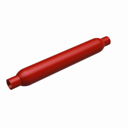 MagnaFlow Muffler Red Pack Series Glasspack 3.5in Rd 22in Body Length 2in/2in Inlet/Outlet