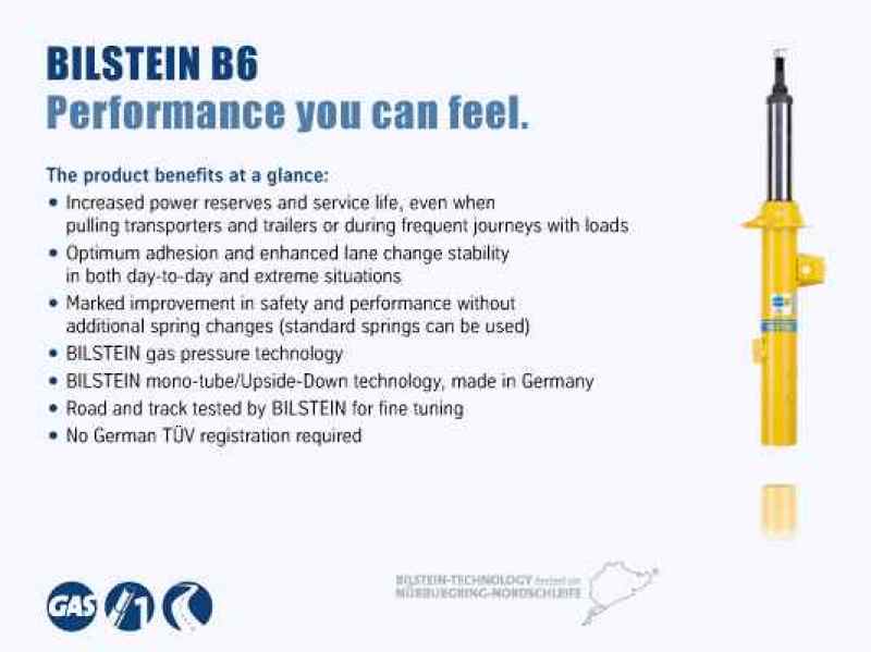 Bilstein B6 15-17 Ford Mustang GT V6 Front Monotube Strut Assembly