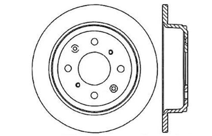 StopTech Acura & Honda Civic/Del Sol Drilled Left Rear Rotor