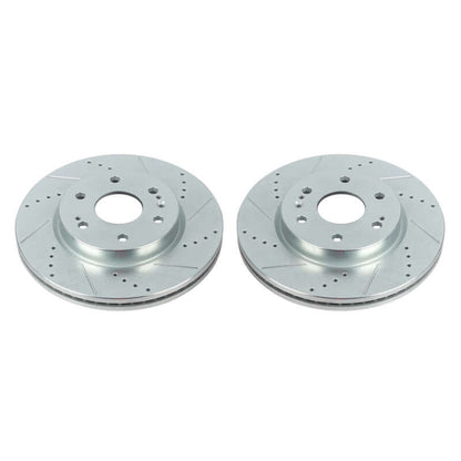 Power Stop 19-20 Chevrolet Silverado 1500 Front Evolution Drilled & Slotted Rotors - Pair