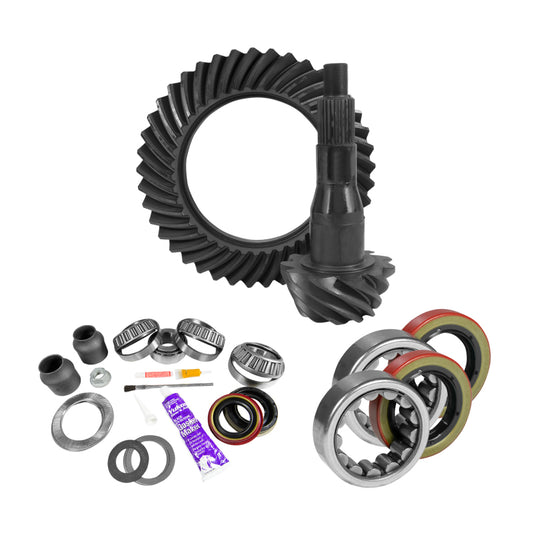 Yukon 9.75in Ford 3.55 Rear Ring & Pinion Install Kit 2.53in OD Axle Bearings and Seal