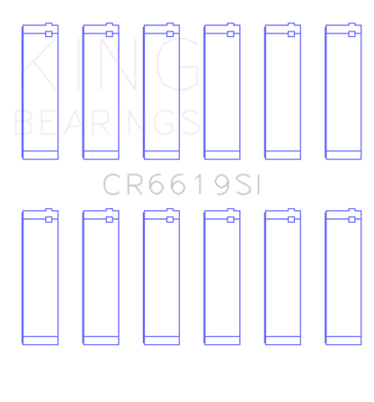 King Engine Bearings Ford V6 (Size +0.75mm) Connecting Rod Bearing Set