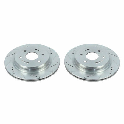 Power Stop 19-20 Chevrolet Silverado 1500 Rear Evolution Drilled & Slotted Rotors - Pair