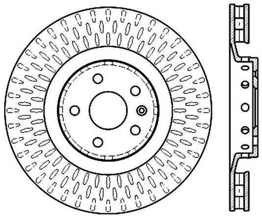 StopTech Drilled & Slotted Left Sport Brake Rotor for 2009 Cadillac CTS-V