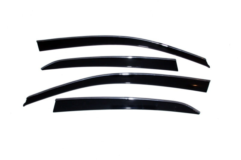 AVS 07-10 Infiniti G35 Ventvisor Low Profile Deflectors 4pc - Smoke w/Chrome Trim