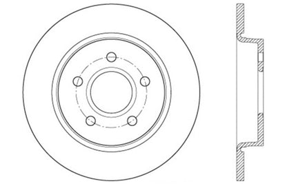 StopTech 13 Ford Focus ST Drilled Left Rear Rotor