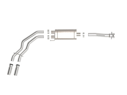 aFe Rebel 3in 409 SS Cat-Back Exhaust 2021 Ford F-150 V6 2.7L/3.5L (tt)/V8 5.0L w/ Polished Tips