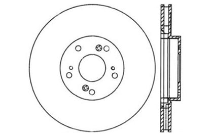 StopTech 02-06 Acura RSX Type S / 06-09 Honda Civic Si Slotted & Drilled Left Front Rotor