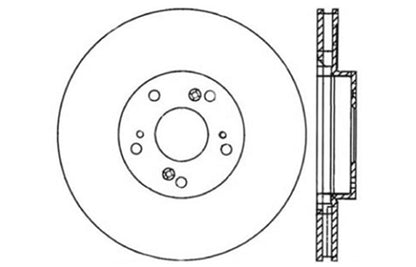 StopTech 02-06 Acura RSX Type S / 06-09 Honda Civic Si Slotted & Drilled Left Front Rotor